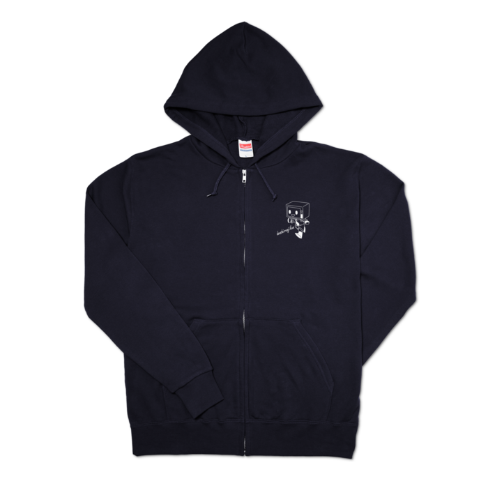 ジップパーカー - L - ネイビー