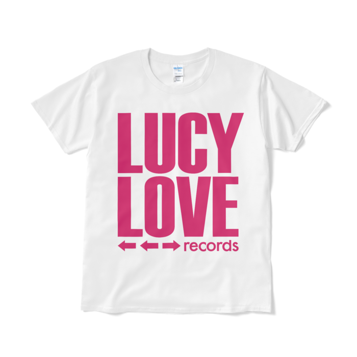 Tシャツ（短納期） - L - ホワイト（ピンク文字）