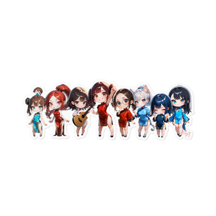集合写真♡ちぃと大きめステッカー - 160 x 160 (mm)