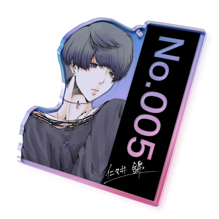 オーロラアクリルキーホルダー - 70 × 70mm