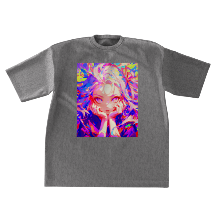 ビッグシルエットTシャツ (グレー)  - XL -