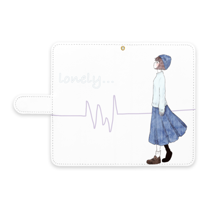 手帳型Androidケース - L - ストラップ穴 あり