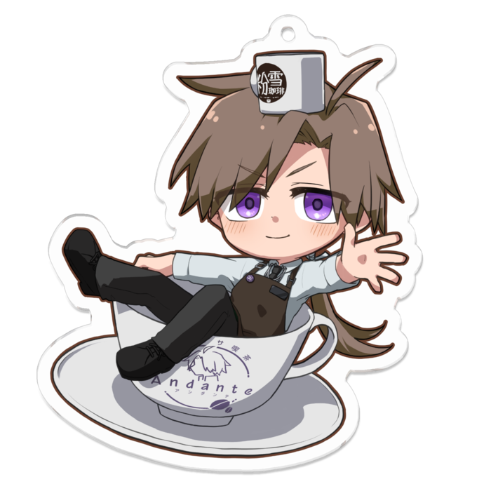 アクリルキーホルダー - 70 x 70 (mm)粉雪