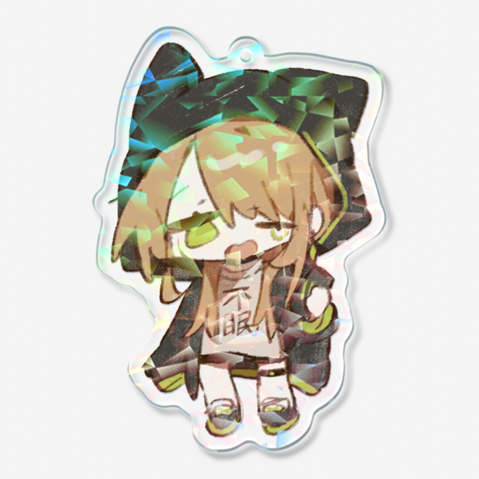 ホログラムアクリルキーホルダー - 70 × 70mm