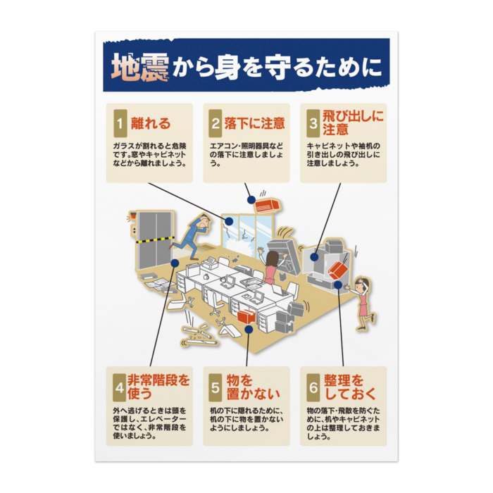 災害対策ポスター／地震 01