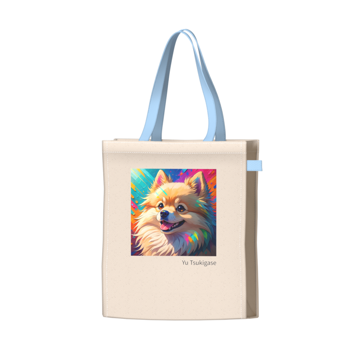 ツートンカラーバッグ - ブルー - W34 × H41 × D14cm
