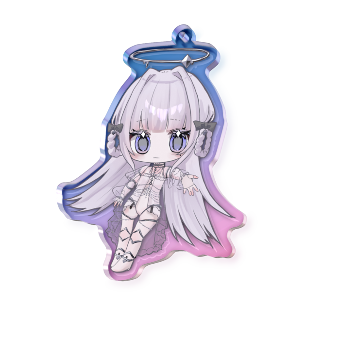 オーロラアクリルキーホルダー - 70 × 70mm