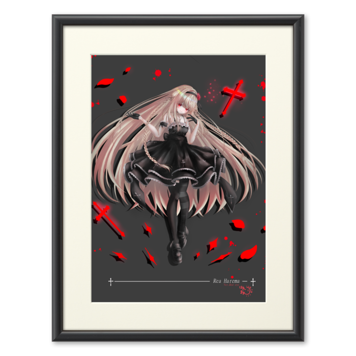 晴間れあ Red eye 複製画(プリモアート) - A2