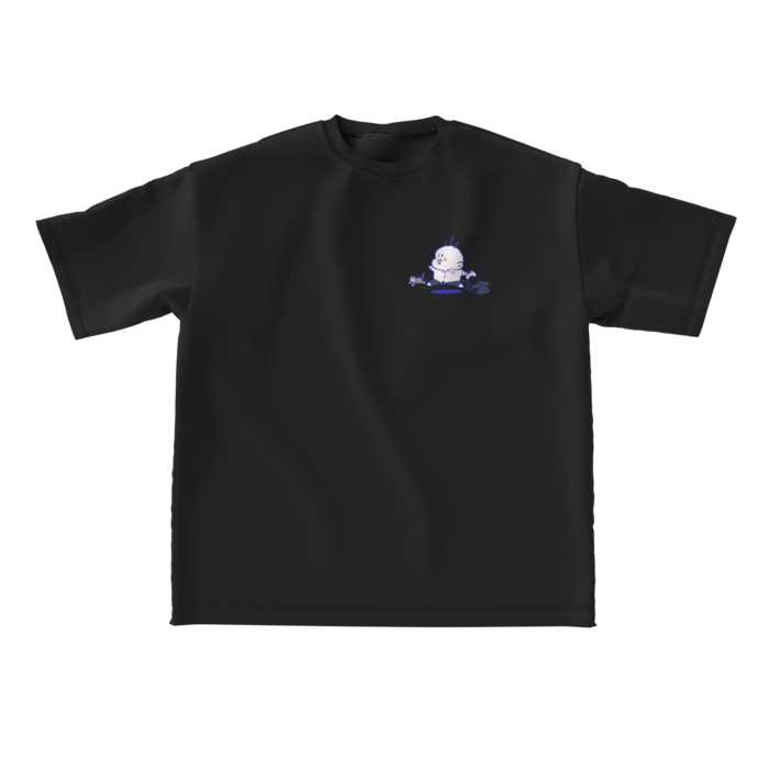 ビッグシルエットTシャツ - L - 両面黒