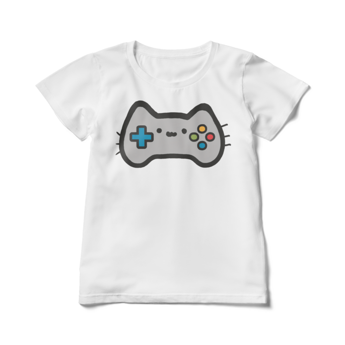 レディースTシャツ - L - 灰猫