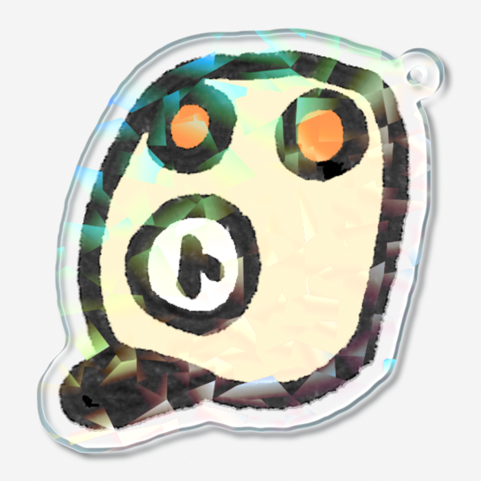 ホログラムアクリルキーホルダー - 50 × 50mm(ベージュ)