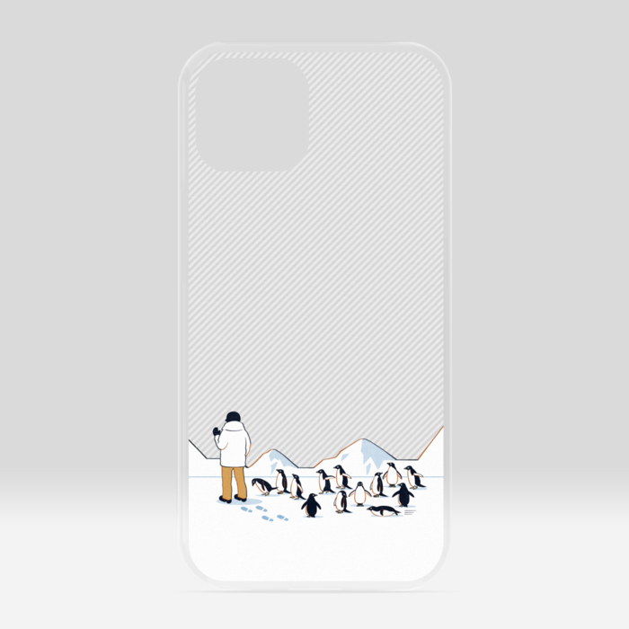 クリアiPhoneケース　灰色　iPhone 13