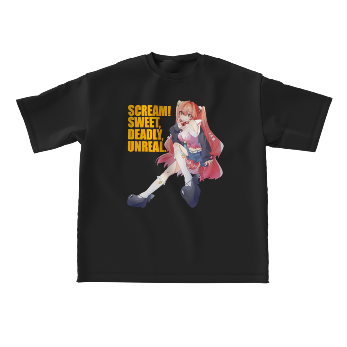 ビッグシルエットTシャツ黒 - L - 