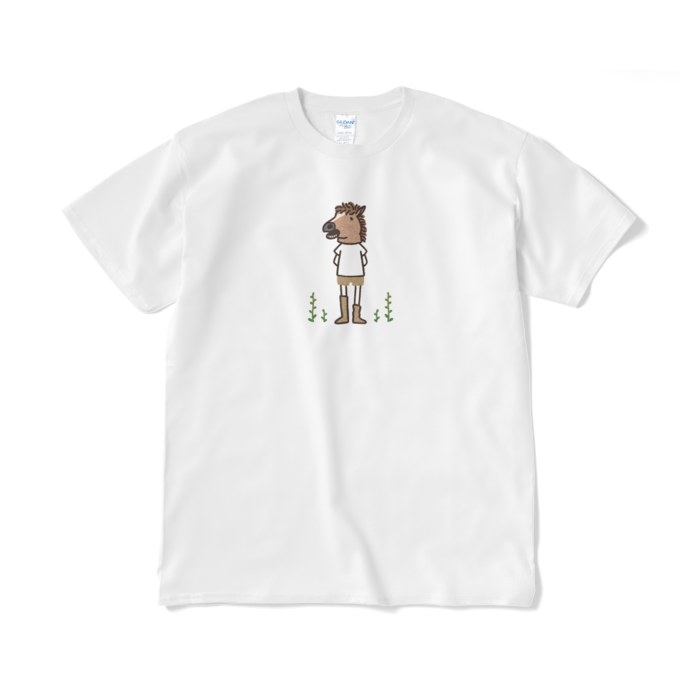 【Who Are You】馬 （文字なし）Tシャツ - XL - ホワイト