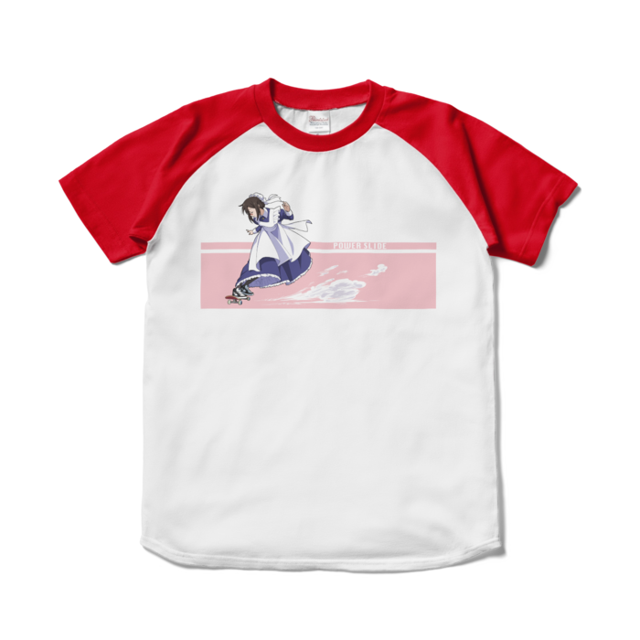 ラグランTシャツ - S - ホワイト×レッド