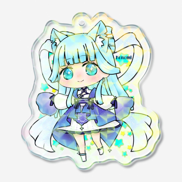 ホログラムアクリルキーホルダー - 50 × 50mm
