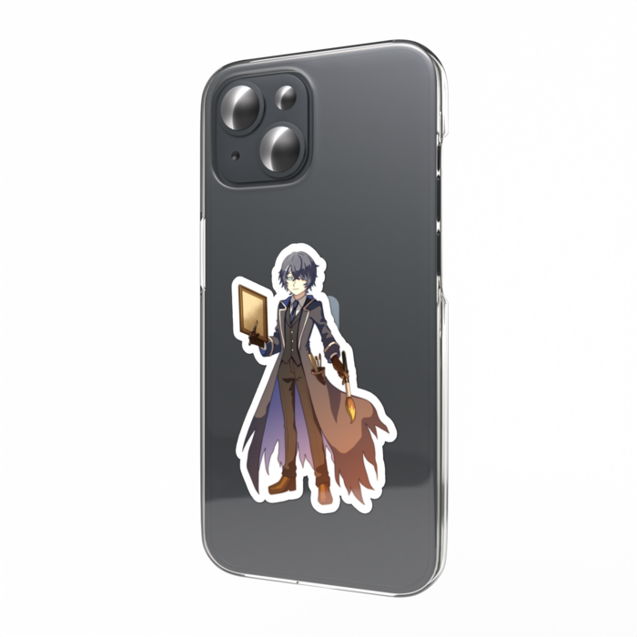 スマホステッカー　美術室のカオナシさん（男性）