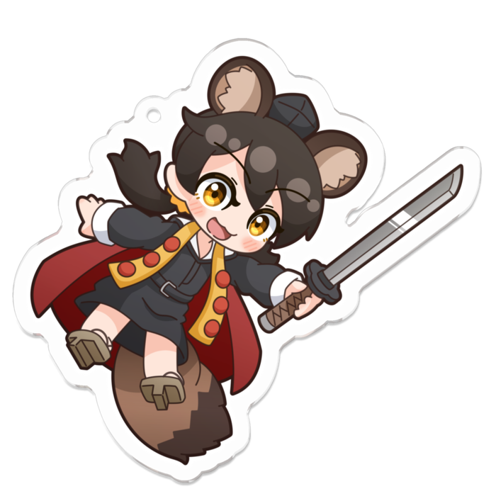 狸師匠 アクリルキーホルダー - 70 x 70 (mm)