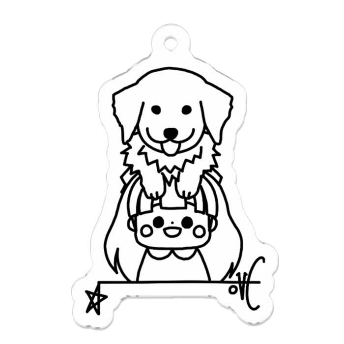 アクリルキーホルダー - 50 x 50 (mm)