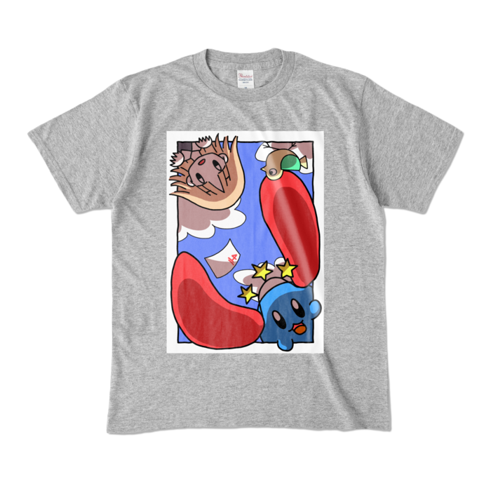 カラーTシャツ - M - 杢グレー (濃色)