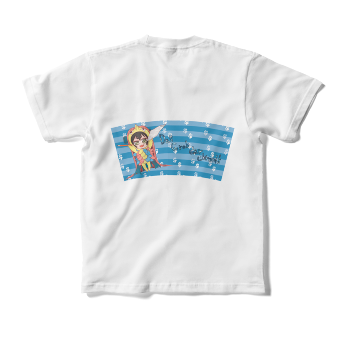 キッズTシャツ - 160cm (XS) - 背面_まみアマビエちゃん