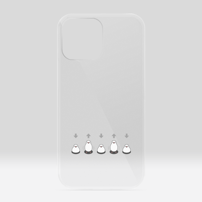 クリアiPhoneケース 白文鳥(濃色用) iPhone 13ProMax