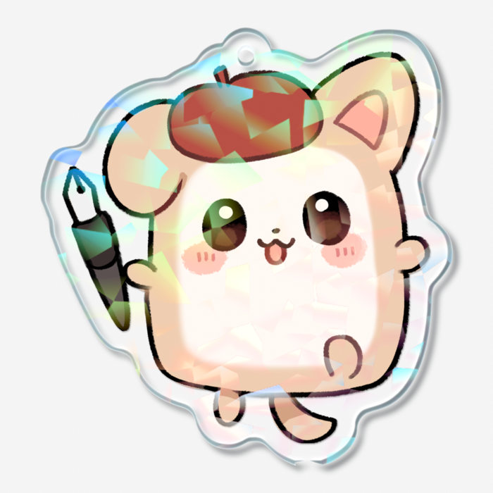 ホログラムアクリルキーホルダー（いぬともver）- 50 × 50mm