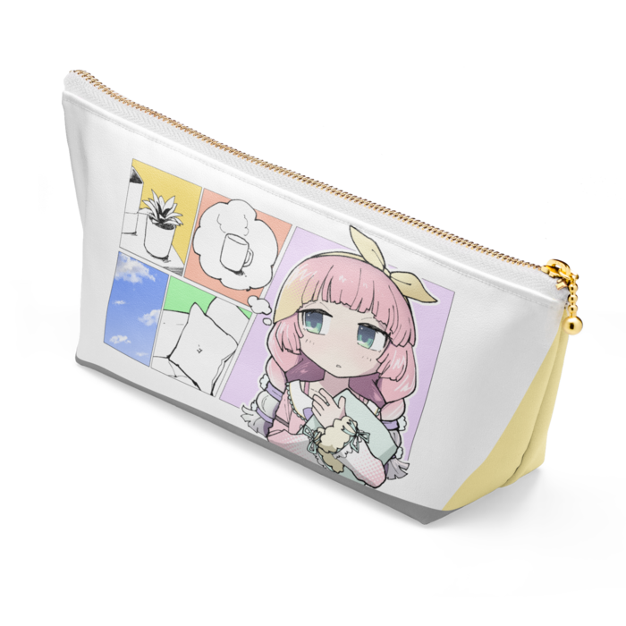 ポーチ - 長さ21.5cm / 高さ10cm - ホワイト