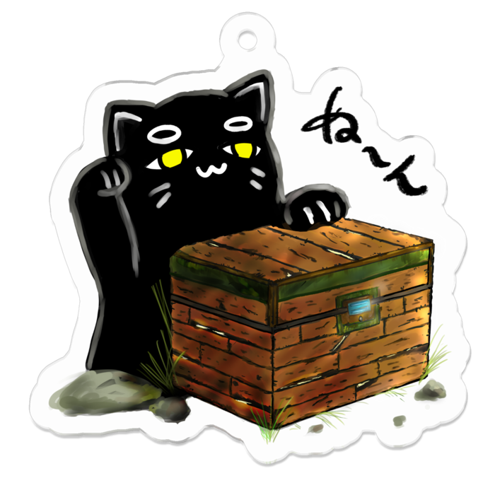 ボロ箱ネコアクリルキーホルダー - 50 x 50 (mm)(3)