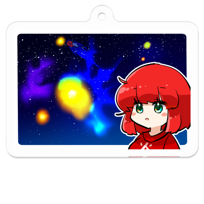 「宇宙りんか」アクリルキーホルダー - 50 x 50 (mm)