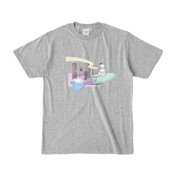 カラーTシャツ - S - 杢グレー (濃色)