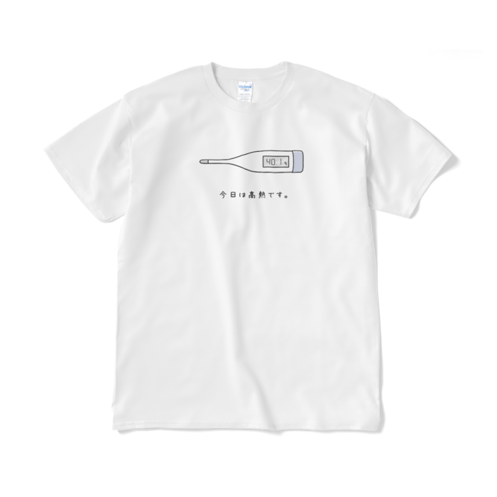 体温計・高熱Tシャツ（短納期） - XL - ホワイト