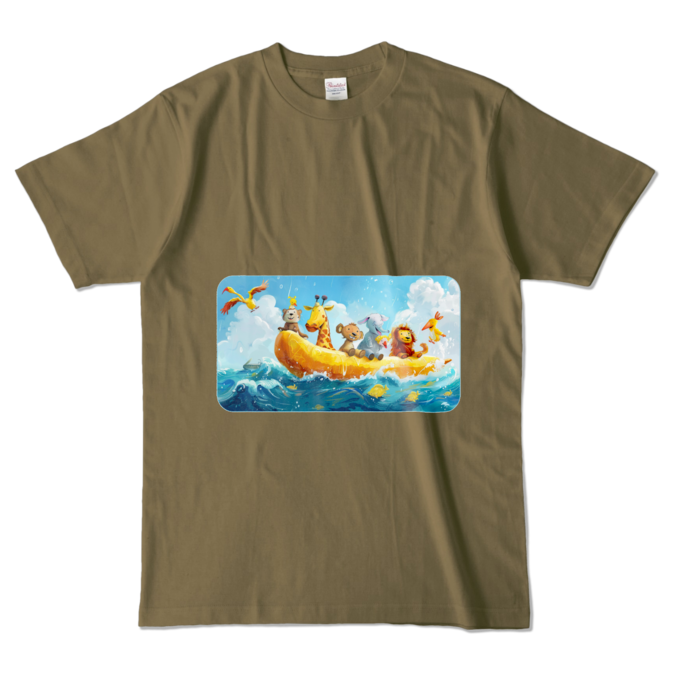 カラーTシャツ - L - オリーブ (濃色)