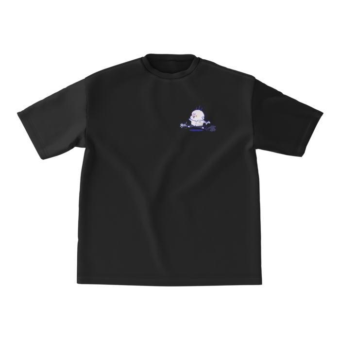 ビッグシルエットTシャツ - M - 両面黒