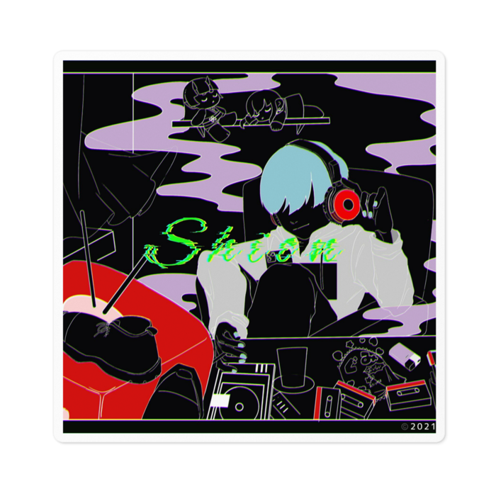 ステッカー - 100 x 100 (mm)