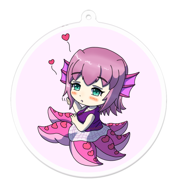 アクリルキーホルダー 円形縁取り- 70 x 70 (mm)