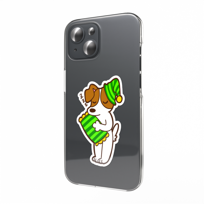 スマホステッカー - 縦 - 眠い犬