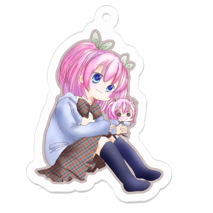 アクリルキーホルダー（コーティング） - 50 x 50 (mm)