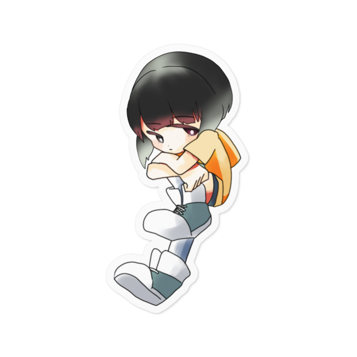 ステッカー（ホワイト） - 100 x 100 (mm)