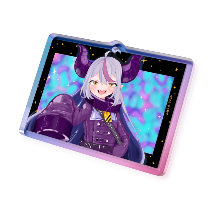 オーロラアクリルキーホルダー - 50 × 50mm