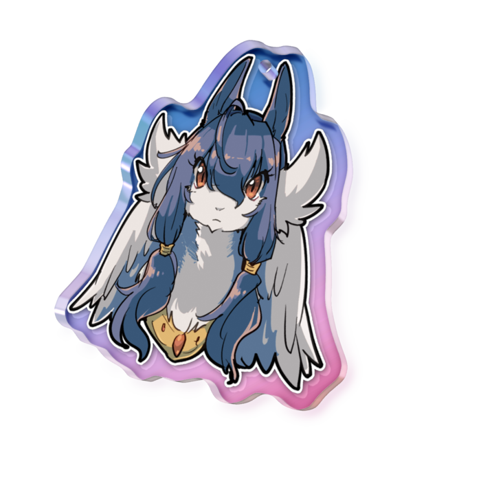 オーロラアクリルキーホルダー - 50 × 50mm