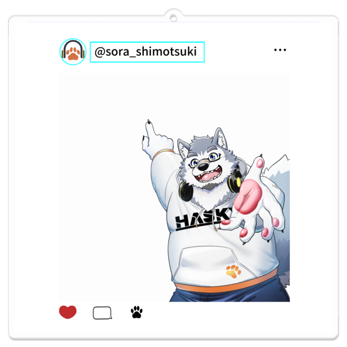 アクリルキーホルダー - 100 x 100 (mm)