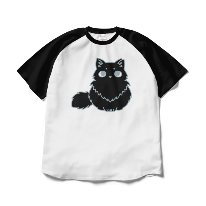 ラグランTシャツ - XL - ホワイト×ブラック