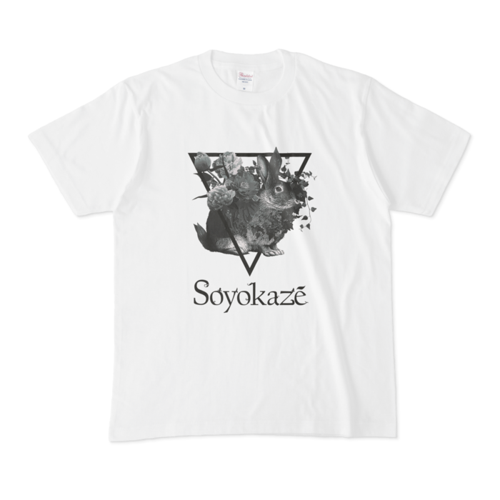 ビカク花兎tシャツ カラー モノトーン Soyokaze Booth