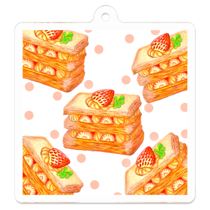 アクリルキーホルダー - 50 x 50 (mm)