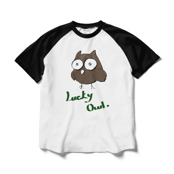 ラグランTシャツ - L - ホワイト×ブラック