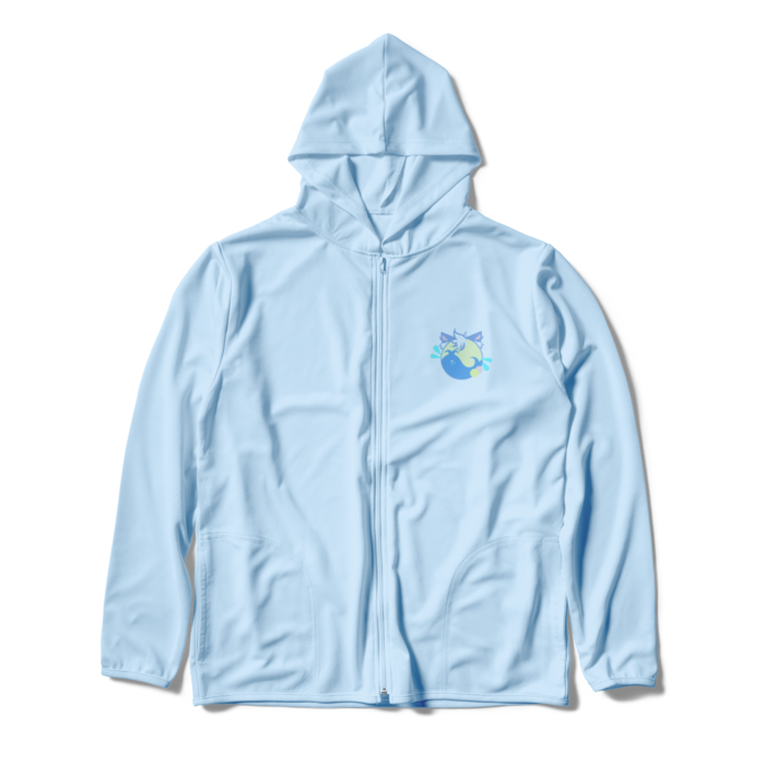 月海塩ジップパーカー - XL - ライトブルー