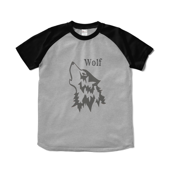 ラグランTシャツ - S - 杢グレー×ブラック