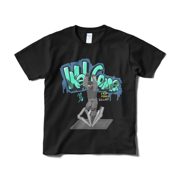 WelcomeするTシャツ- S - ブラック