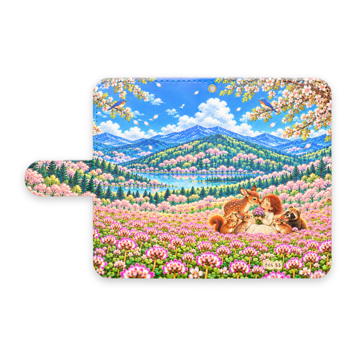 手帳型Androidケース - S - ストラップ穴 あり